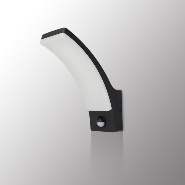 LED fasádní svítidlo 12 W s pohybovým čidlem, IP54, neutrální bílá
