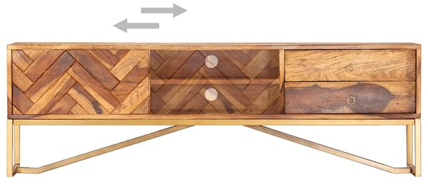 TV stolek 140 x 30 x 45 cm masivní akáciové dřevo 247998