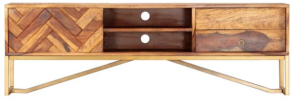 TV stolek 140 x 30 x 45 cm masivní akáciové dřevo 247998