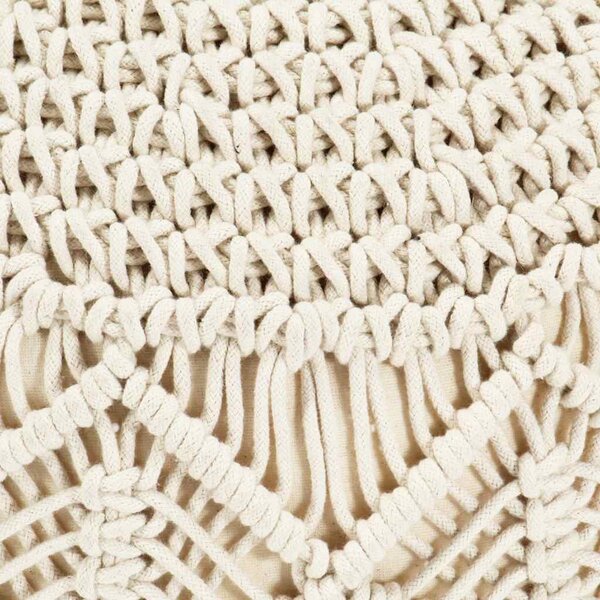 Ručně vyrobený sedací puf macrame 45 x 30 cm bavlna 248089
