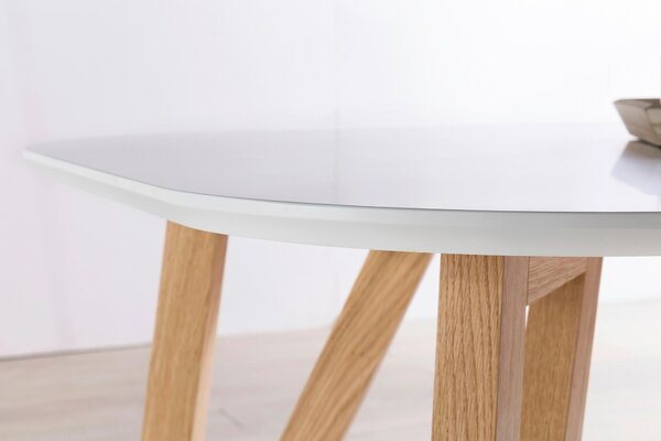 JÍDELNÍ STŮL, přírodní barvy, bílá, 120/80/76 cm MID.YOU - Jídelní stoly, Online Only