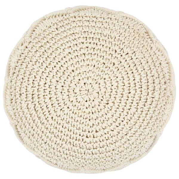 Ručně vyrobený sedací puf macrame 45 x 30 cm bavlna 248089