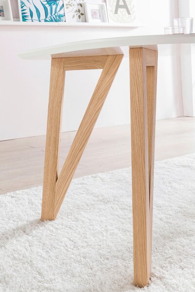 JÍDELNÍ STŮL, přírodní barvy, bílá, 120/80/76 cm MID.YOU - Jídelní stoly, Online Only