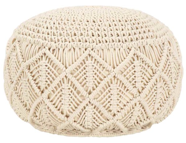 Ručně vyrobený sedací puf macrame 45 x 30 cm bavlna 248089