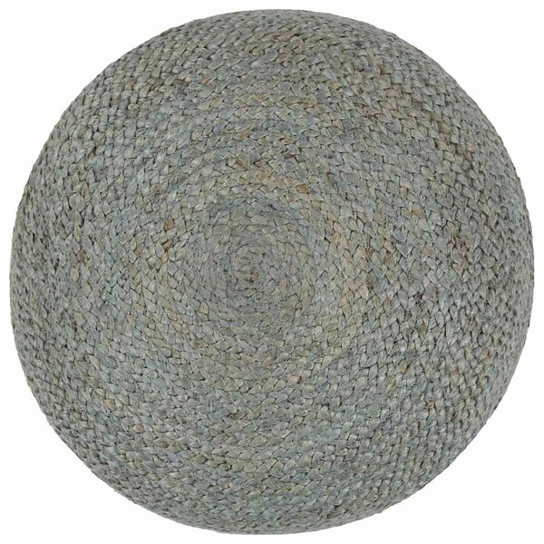 Ručně vyrobený sedací puf olivově zelený 45 x 30 cm juta 248083