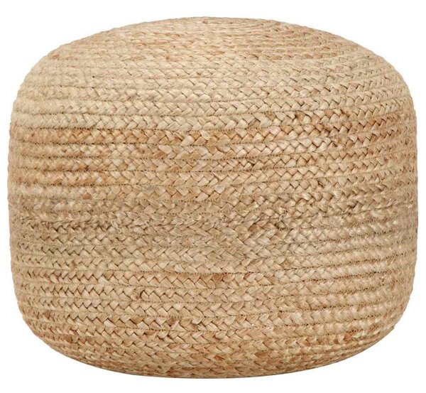 Ručně vyrobený sedací puf 45 x 30 cm juta 248071