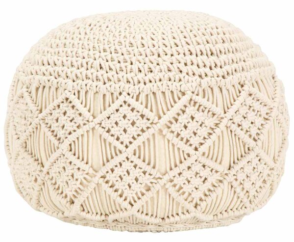 Ručně vyrobený sedací puf macrame 45 x 30 cm bavlna 248090