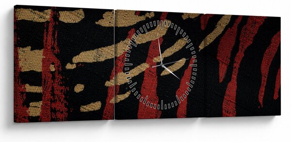 Obraz abstrakce (s hodinami) (90x30 cm)
