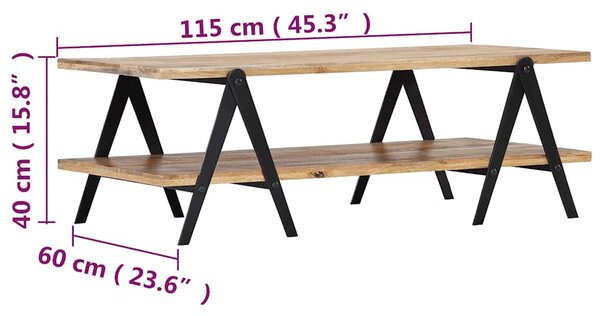 Konferenční stolek 115 x 60 x 40 cm masivní mangovník 248094