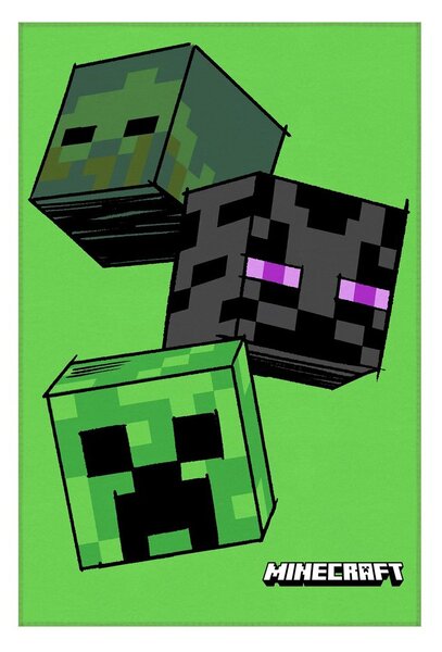 Jerry Fabrics Fleecová deka s motivem Minecraft - The Mobs | 100 x 150 cm