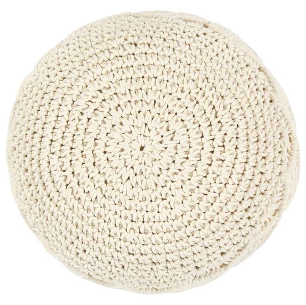 Ručně vyrobený sedací puf macrame 45 x 30 cm bavlna 248090