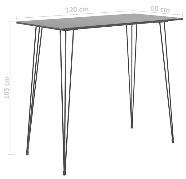 Barový stůl černý 120x60x105 cm 248143