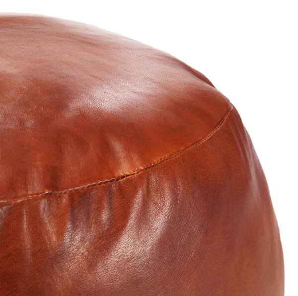 Sedací puf bronzový 60 x 30 cm pravá kozí kůže 248138