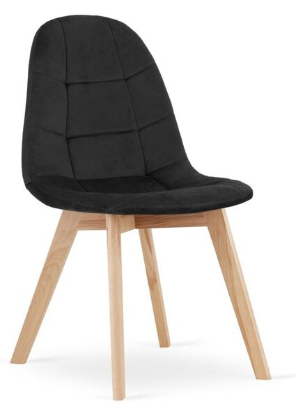 ModernHOME Sada 4 židlí Bora - černý samet