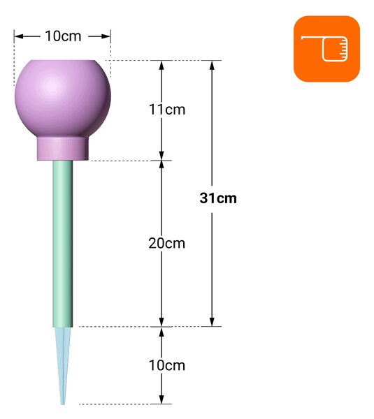 LED solární zápichové svítidlo 1800 K, IP44, teplá bílá