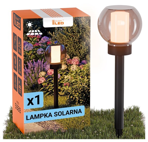 LED solární zápichové svítidlo 1800 K, IP44, teplá bílá