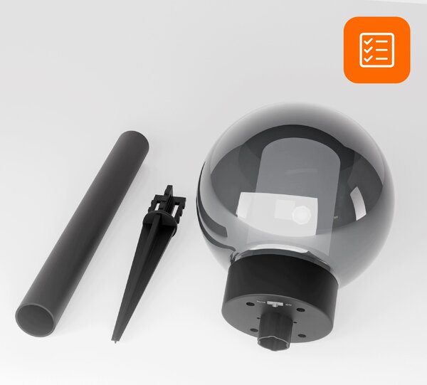 LED solární zápichové svítidlo 1800 K, IP44, teplá bílá