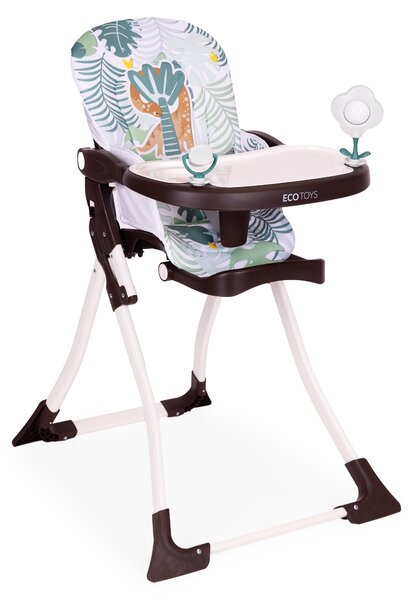 EcoToys HC301-2401 Skládací dětská jídelní židlička s hračkami džungle