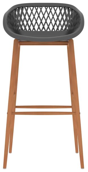 Barové židle 4 ks šedé 248166