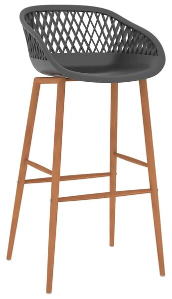Barové židle 4 ks šedé 248166