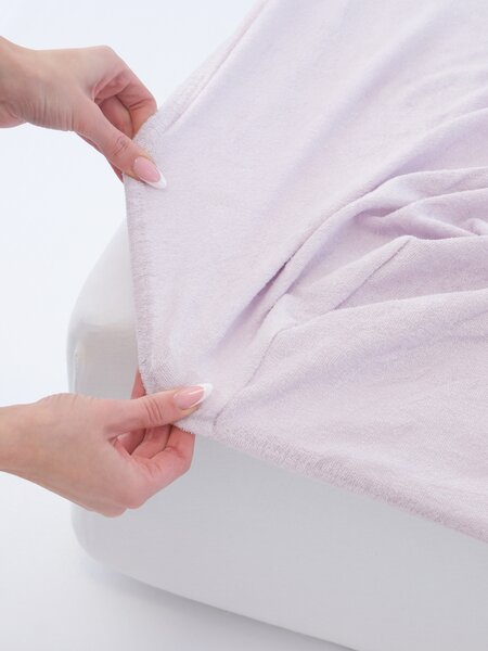 MK Lůžkoviny Froté prostěradlo do postýlky 70 × 140 cm - lila