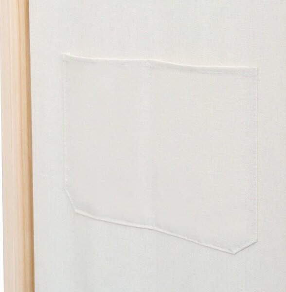 4dílný paraván krémový 160 x 170 x 4 cm textil 248173