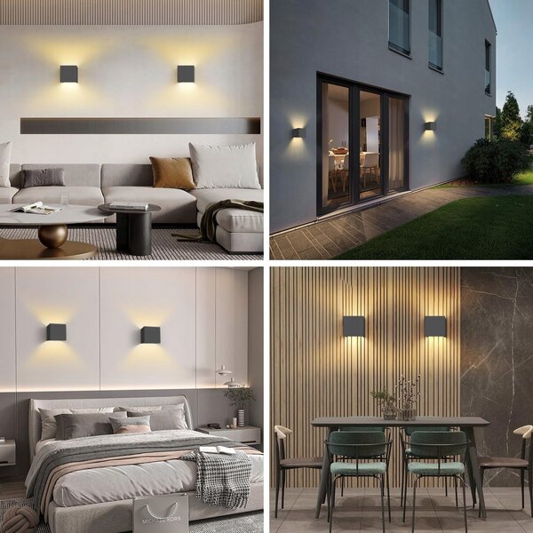 LED fasádní svítidlo 6 W, IP54, neutrální bílá