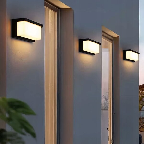 LED fasádní svítidlo 10 W, 600 lm, IP54, neutrální bílá, 255 × 125 × 125 mm