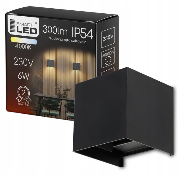 LED fasádní svítidlo 6 W, IP54, neutrální bílá