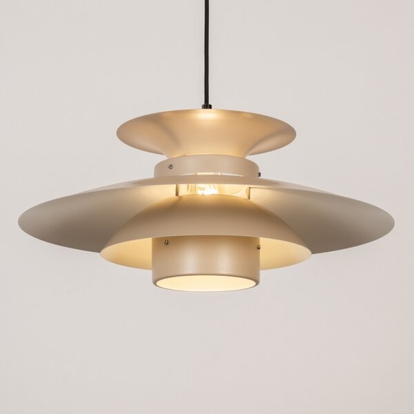 Závěsné retro svítidlo nad jídelní stůl Mansfeldt Light Taupe (LMD)