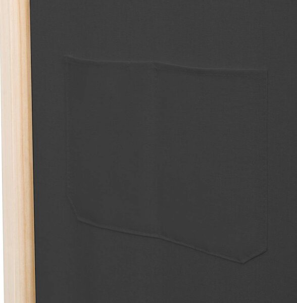 5dílný paraván krémový 200 x 170 x 4 cm textil 248177