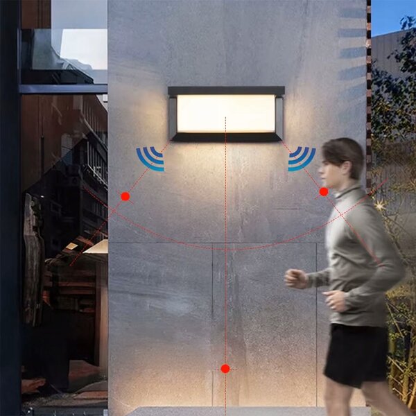 LED fasádní svítidlo 10 W, 600 lm, IP54, neutrální bílá, 255 × 125 × 125 mm