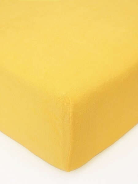 MK Lůžkoviny Froté prostěradlo do postýlky 60 × 120 cm - hořčicová