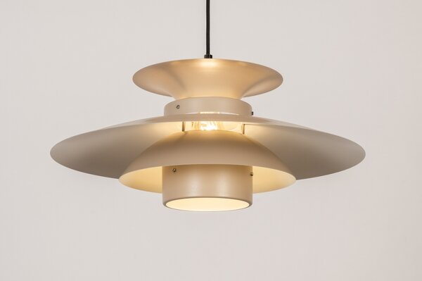 Závěsné retro svítidlo nad jídelní stůl Mansfeldt Light Taupe (LMD)