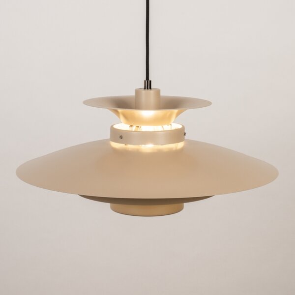 Závěsné retro svítidlo nad jídelní stůl Mansfeldt Light Taupe (LMD)