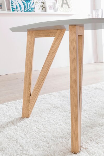 JÍDELNÍ STŮL, dub, šedá, přírodní barvy, 120/80/76 cm MID.YOU - Jídelní stoly, Online Only