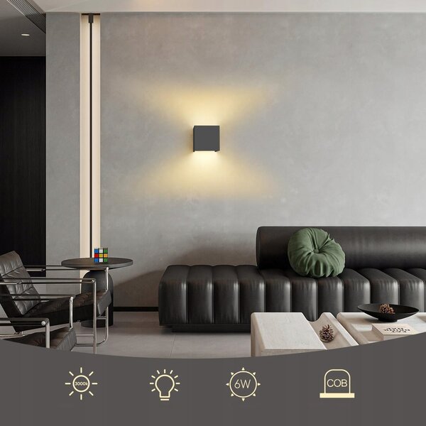 LED fasádní svítidlo 6 W, IP54, neutrální bílá