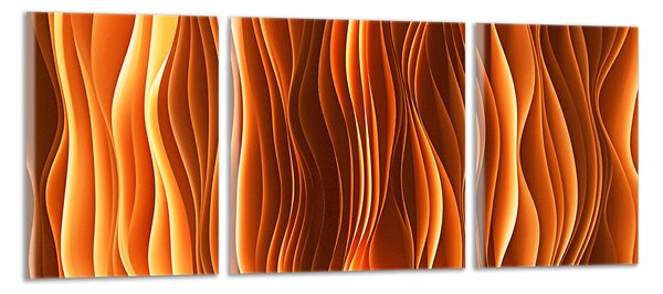 Obraz na zeď Oranžová abstrakce vlny