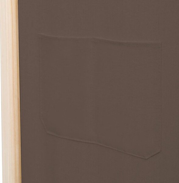 4dílný paraván hnědý 160 x 170 x 4 cm textil 248180