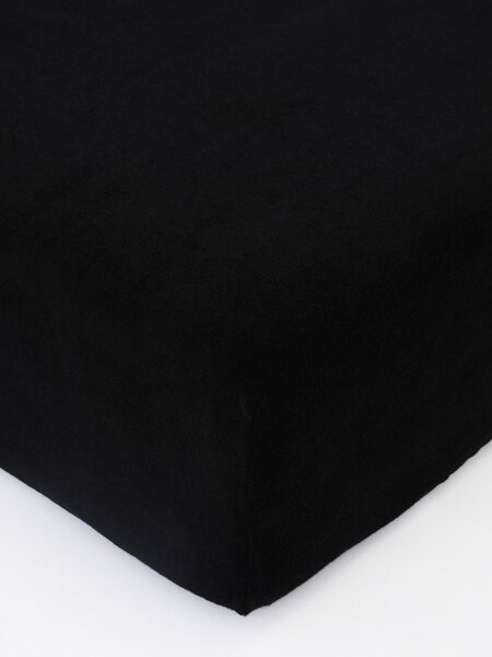 MK Lůžkoviny Froté prostěradlo 90 × 200 cm - černá