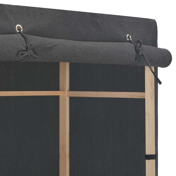 Šatní skříň šedá 79 x 40 x 170 cm textil 248191