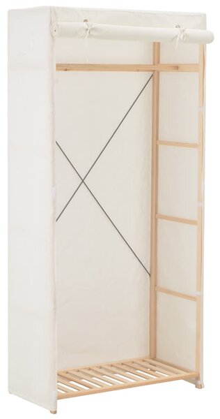 Šatní skříň bílá 79 x 40 x 170 cm textil 248192