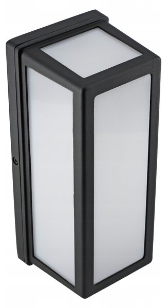 Černé fasádní svítidlo E27, IP54, 260 × 110 × 110 mm