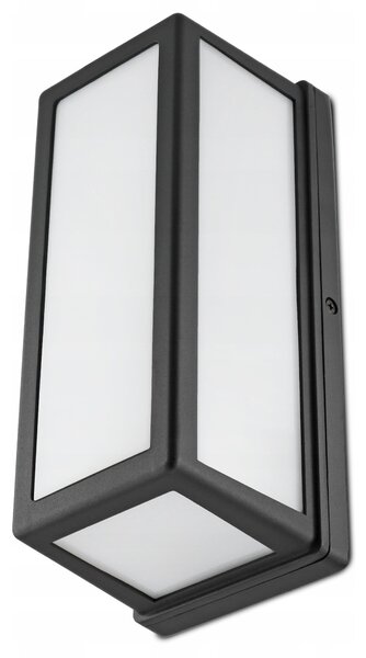Černé fasádní svítidlo E27, IP54, 260 × 110 × 110 mm