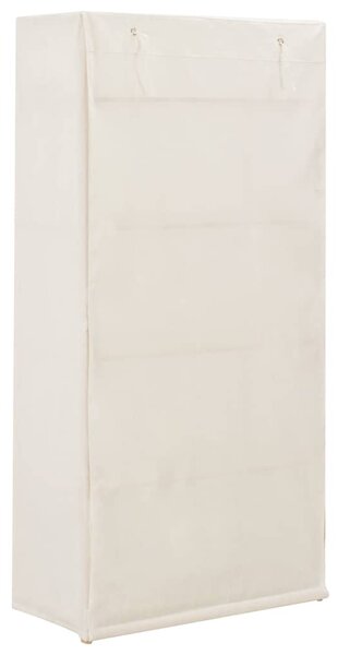 Skříň bílá 79 x 40 x 170 textil 248190