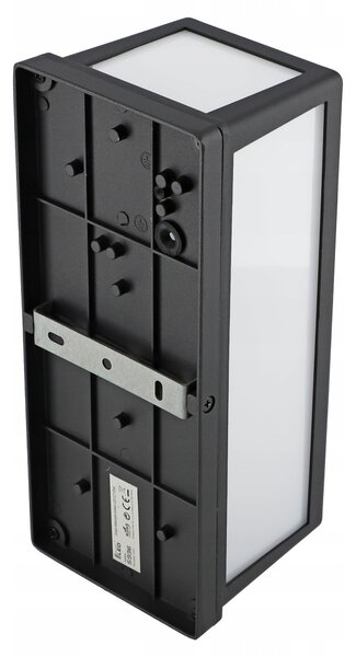Černé fasádní svítidlo E27, IP54, 260 × 110 × 110 mm