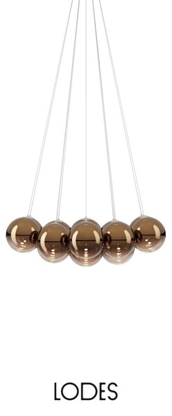 Lodes Designové závěsné LED svítidlo RANDOM CLOUD, 14x ø23cm, š. 103 cm, CRI90 Barva: Sněhově bílá, Teplota světla: 2700K - teplá bílá