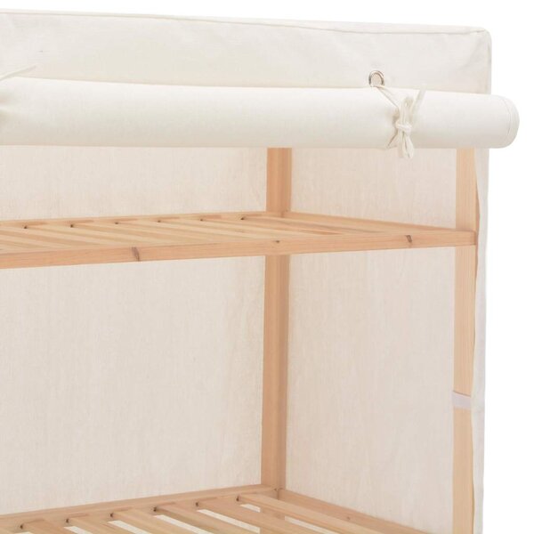 Skříň bílá 79 x 40 x 170 textil 248190