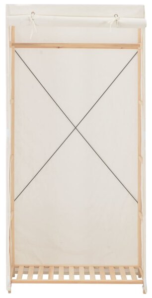 Šatní skříň bílá 79 x 40 x 170 cm textil 248192