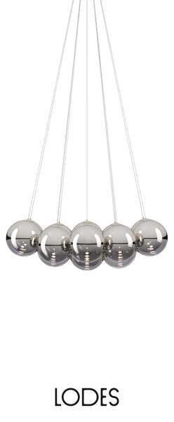 Lodes Designové závěsné LED svítidlo RANDOM CLOUD, 14x ø23cm, š. 103 cm, CRI90 Barva: Sněhově bílá, Teplota světla: 2700K - teplá bílá